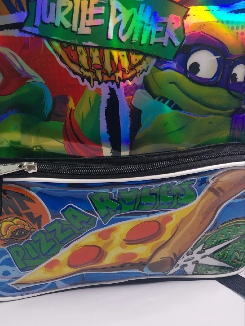 Teenage Mutant Ninja Turtles Kids Backpack - Multicolor Holographic